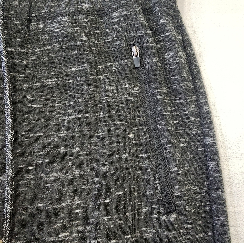 Men's Heather Greyish Black 3 Zip Pockets Drawstring Jogger Pants, sz SM - Picture 11 of 14